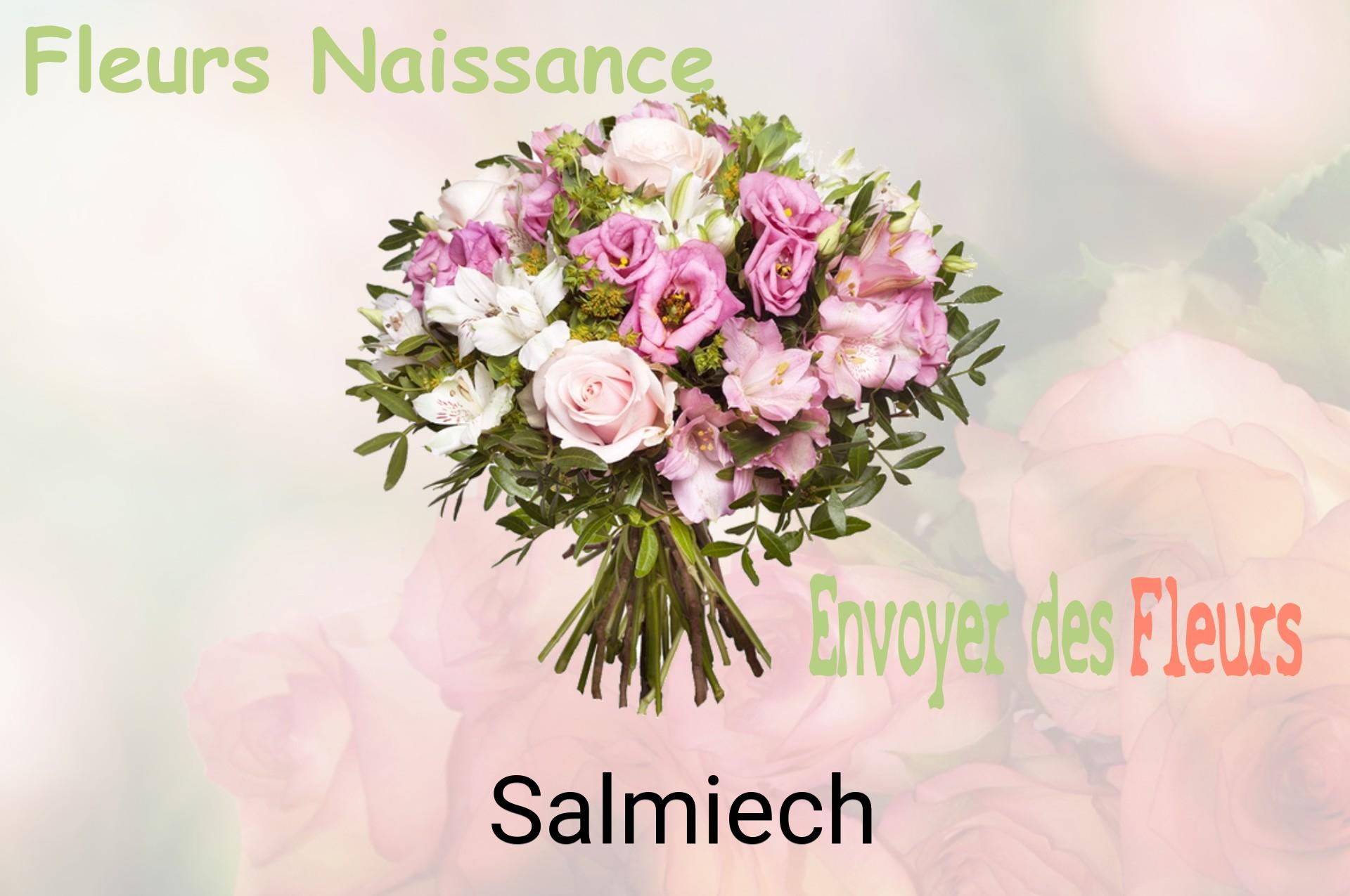 Bouquet de fleurs de naissance livré à Salmiech