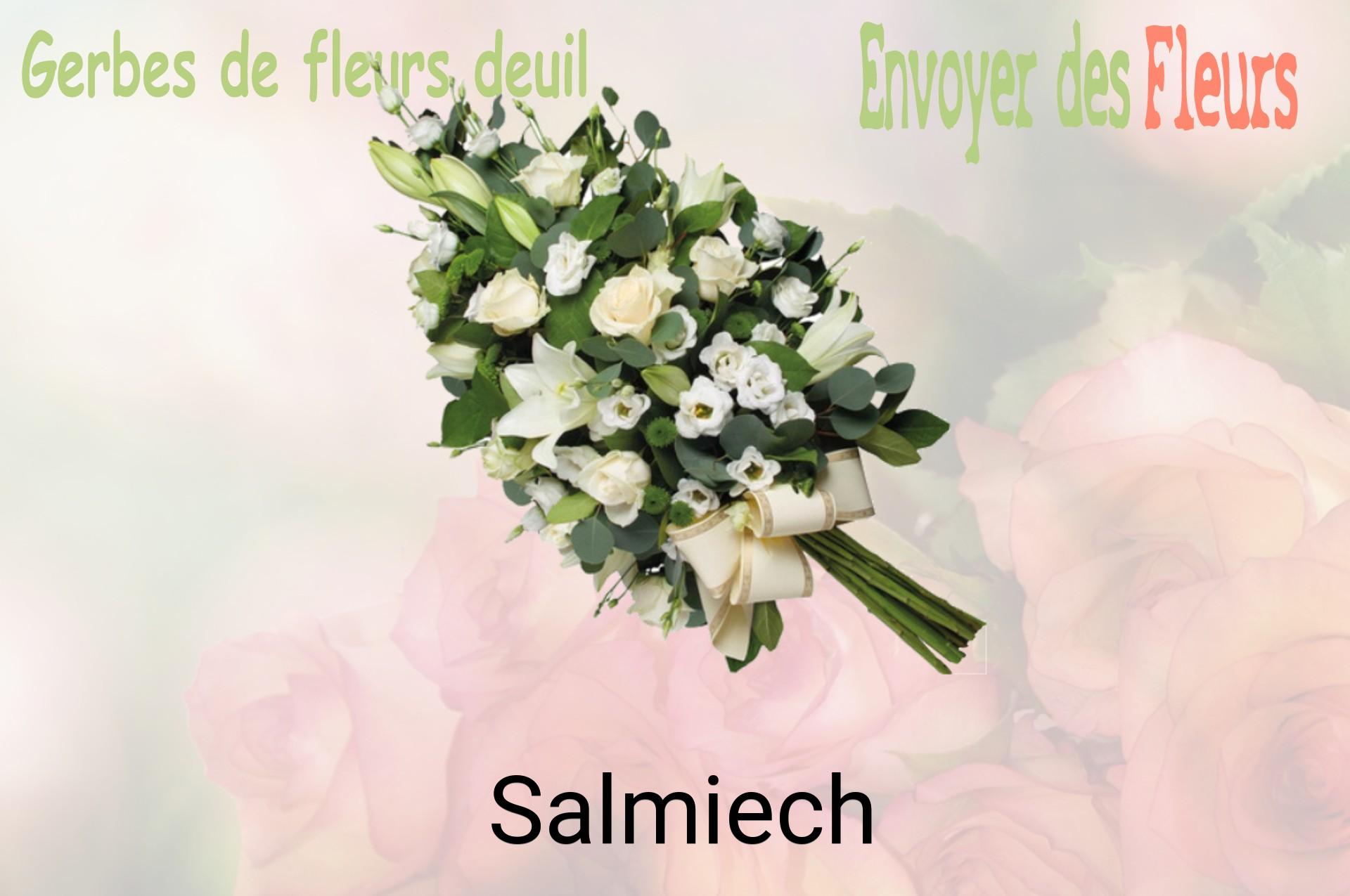 Gerbe de fleurs de deuil livrée à Salmiech